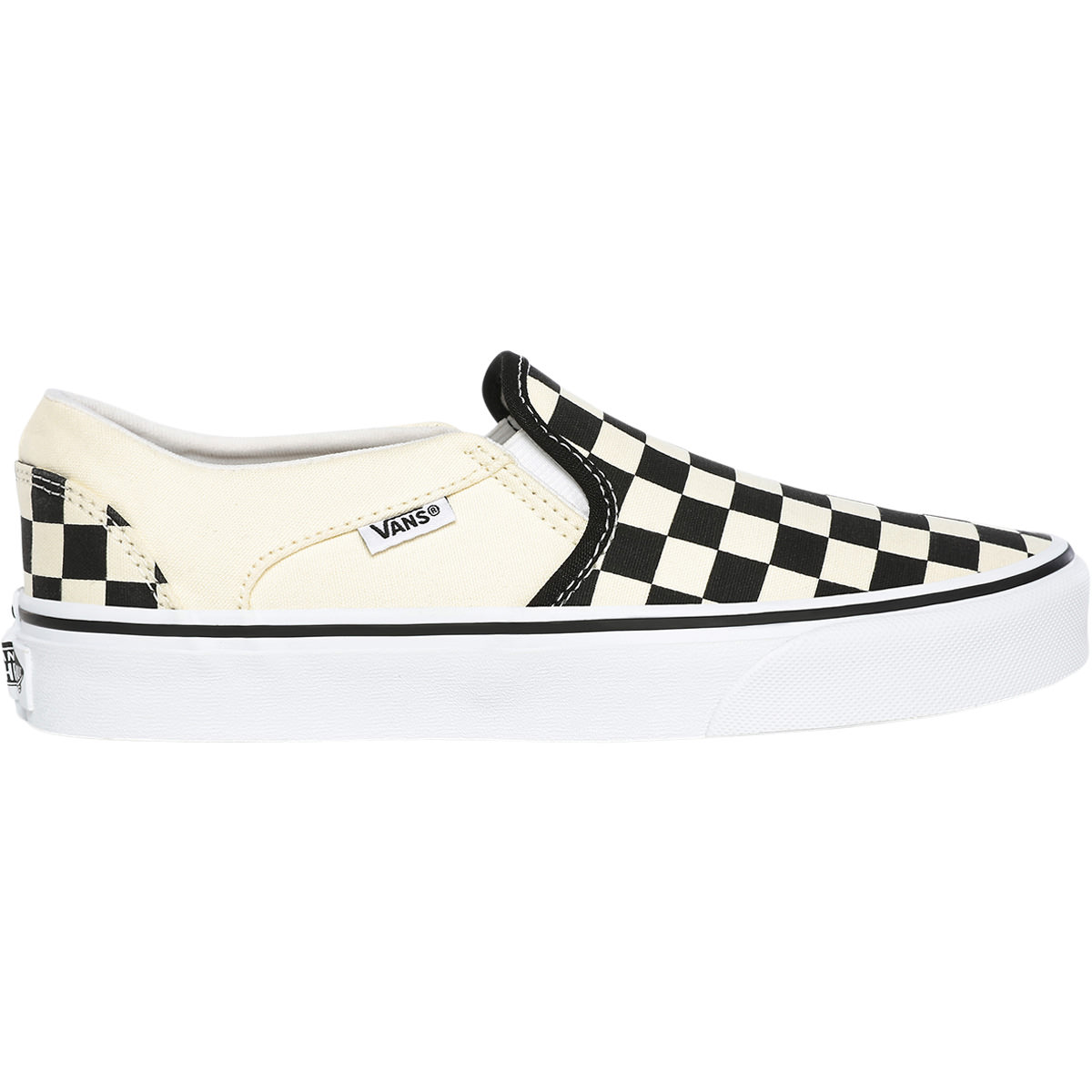 Vans Asher Checkerboard Canvas Slip-Ins Sneakers Dame - Hvid - str. 40